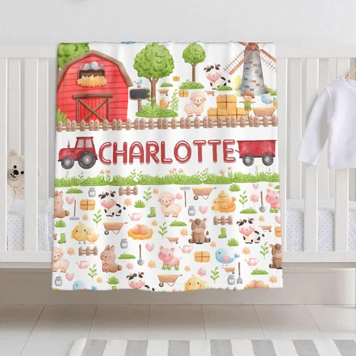 Miniatura 28 de Manta de bebé personalizada con nombre – Manta de león para niños pequeños, bebés, niños, ducha, recién nacidos – Cochecito de bebé, decoración