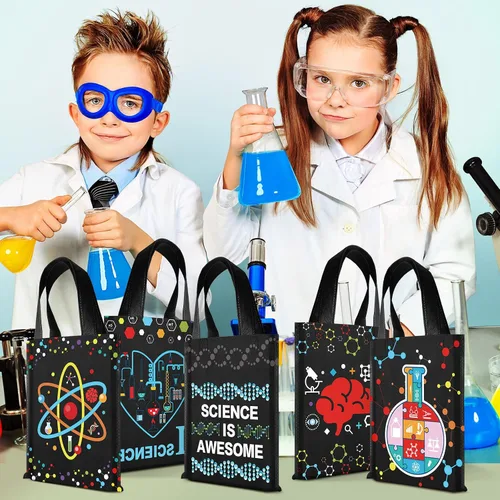 Miniatura 2 de Ferraycle 24 bolsas de recuerdos de fiesta de ciencia, decoraciones de fiesta para el último día de grado, libros, artículos de papelería, bolsa
