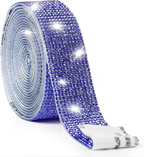 Miniatura 26 de Cinta de cristal autoadhesiva, calcomanías de diamantes de imitación para envoltura de regalos, manualidades, proyectos de decoración, bodas
