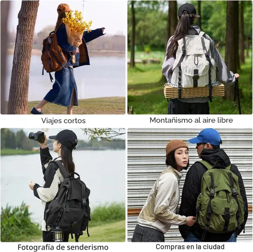 Miniatura 6 de Mochila de viaje mixi, mochila de cabina, mochila para laptop, aprobada para vuelos, mochila ligera para senderismo, mochila de negocios al aire