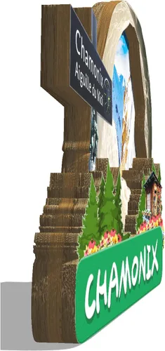 Miniatura 2 de Rance Chamonix - Imán de madera para nevera, 3D, monumentos de viaje, coleccionables, recuerdos, decoración hecha a mano