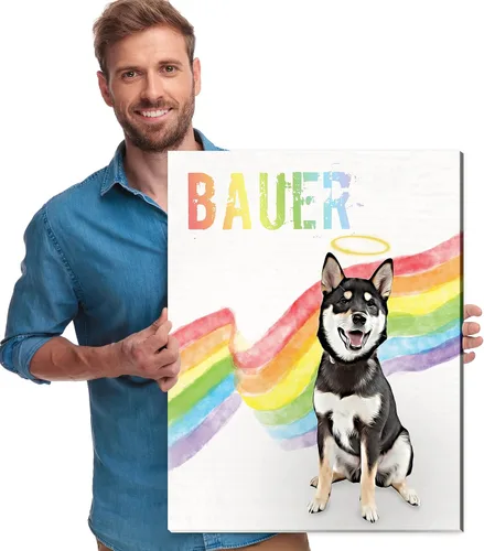 Miniatura 14 de Artsadd Impresión conmemorativa personalizada de retrato de mascotas, regalos artísticos hechos en Estados Unidos, lienzo de memoria personalizado