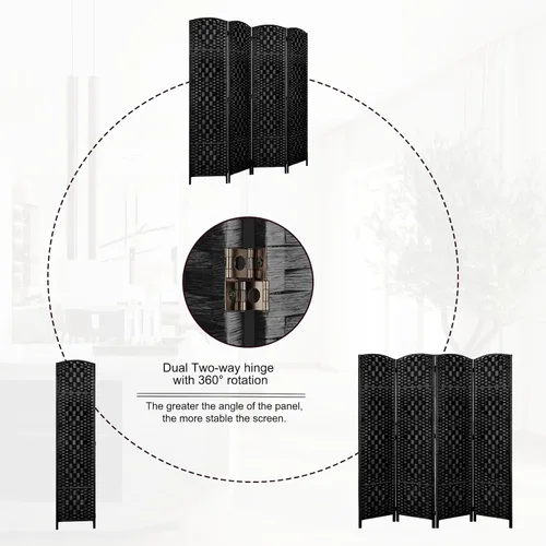 Miniatura 6 de Rose Home Fashion - Divisor de habitación, divisores de habitación de 6 pies de alto y pantallas de privacidad plegables, pantalla de privacidad