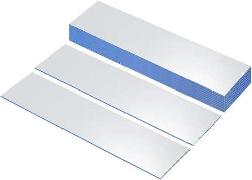 Miniatura 12 de PATIKIL Placas de nombre en blanco de 8"x2", paquete de 20, placas de nombre personalizadas grabadas personalizadas, rectángulos en blanco