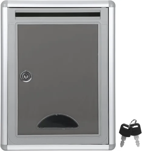 Buzón de correo con cerradura de llave, montaje en pared, buzón de metal, caja de seguridad para sobres de dinero, tarjetas, tamaño pequeño