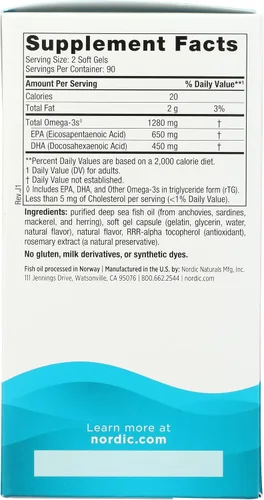 Miniatura 7 de Nordic Naturals, Ultimate Omega 1280Mg, 180