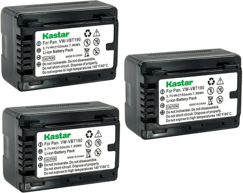 Miniatura 4 de Kastar Paquete de 1 batería de repuesto VW-VBT190 para Panasonic HC-V160, HC-V160K, HC-V160GK, HC-V180, HC-V180K, HC-V180GK, HC-V201, HC-V201K