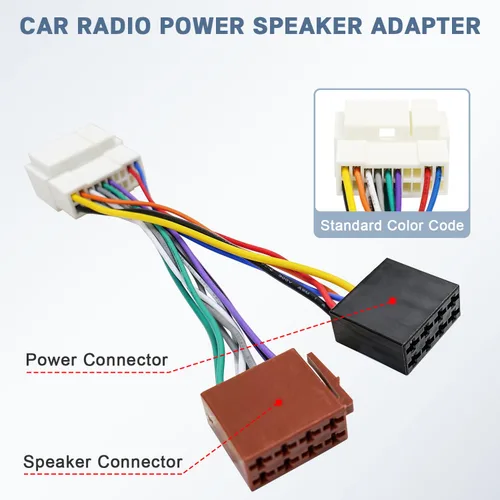 Miniatura 4 de Adaptador de arnés de cableado de radio estéreo ISO para Honda, arnés de cableado de radio de mercado de accesorios compatible con Honda Accord
