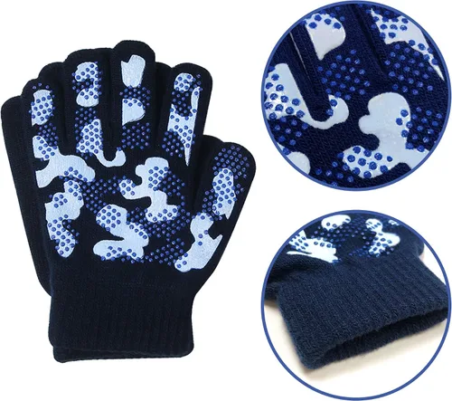 Miniatura 3 de EvridWear - Guantes de agarre elásticos mágicos para niños y niñas, 3 pares, surtidos, para niños, talla única, cálidos guantes para invierno
