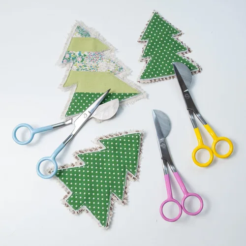 Miniatura 5 de Tijeras de pico de pato, tijeras de pico de pato de 6 pulgadas para arte, manualidades, tela, hilo, costura y bordado (rosa)