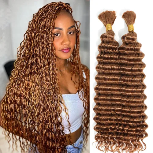 Miniatura 16 de Urbeauty Cabello Humano para Trenzar para Trenzas Boho Bob - Cabello Bohemio de Onda Profunda para Trenzar - Negro Azabache, 14 pulgadas Sin Nudos