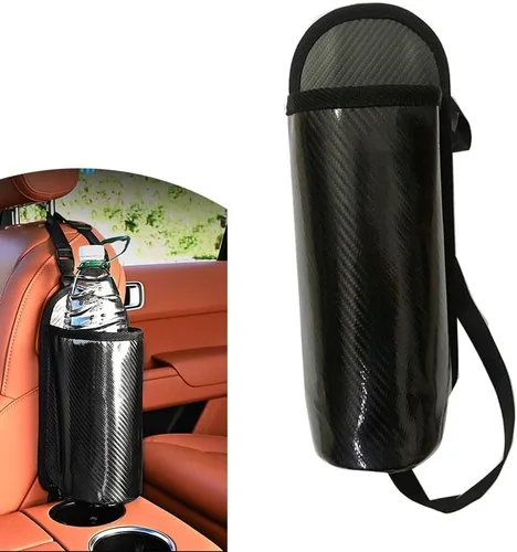 Miniatura 2 de Expansor grande para portavasos de automóvil, bolsa colgante de almacenamiento lateral del asiento, bolsa colgante de fibra Mertial para botellas