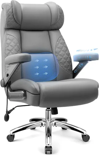Miniatura 12 de Silla de Oficina para Escritorio, Silla Ejecutiva de Oficina para Computadora Grande y Alta, Silla de Oficina Extra Ancha de 500LBS de Alta Café