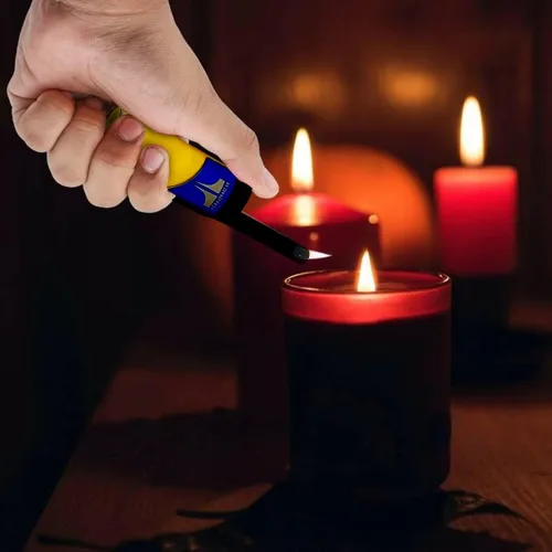 Miniatura 5 de Kasher EZ Reach - Encendedor de velas con herramienta de velas, varita extendida, ideal para iluminar tarros de velas perfumadas, camping, Azul