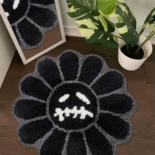 Miniatura 13 de Trippy Alfombra de Cara Feliz Alfombras Geniales Tufted de Secado Rápido Tapetes de Baño para Baño Antideslizantes Tapete de Baño Absorbente de Agua