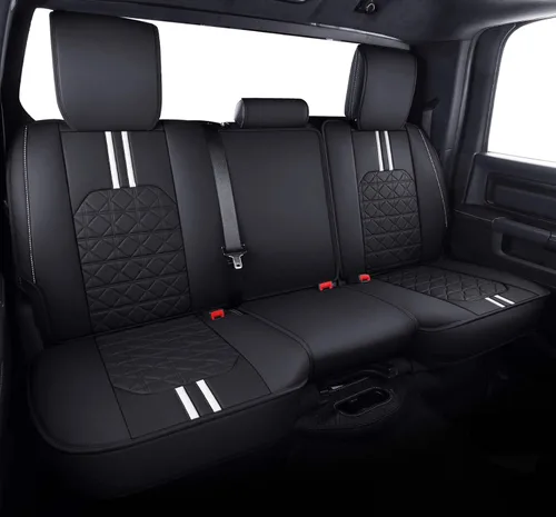 Miniatura 10 de YIERTAI - Fundas de asiento para Dodge RAM, camionetas 2009-2025 2026, 1500/2500/3500HD, Set completo, solo para asientos delanteros, de doble 2