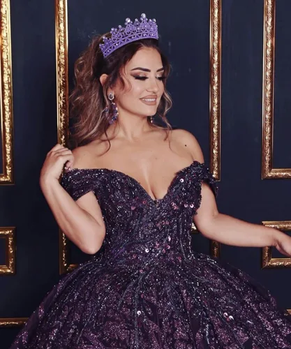 Miniatura 2 de TOBATOBA - Tiaras y coronas para mujer; tiara nupcial de cristal para novia; corona de reina princesa real; tocados de quinceañera para 15 años