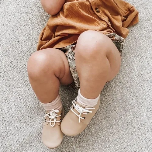 Miniatura 5 de Piper Finn Zapatos Oxford de caña baja para niños, zapatos de vestir para niñas y niños, botas Oxford para niños y niñas con piel encerada, cordones