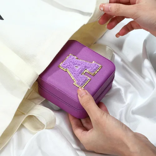 Miniatura 5 de Parima Joyero de viaje para niñas y mujeres, caja organizadora de joyas, cajas de joyería personalizadas para mujeres y niñas, caja organizadora