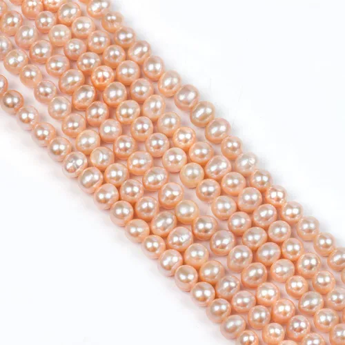 Miniatura 61 de Cuentas de perlas de arroz de agua dulce naturales de 0.35 a 0.35 pulgadas, perlas auténticas de 14 pulgadas, cuentas sueltas para hacer joyas