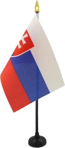 Miniatura 46 de AZ FLAG Bandera de mesa de Albania de 4 x 6 pulgadas - Bandera de escritorio albanesa 5.9 x 3.9 in - Tapa de lanza dorada