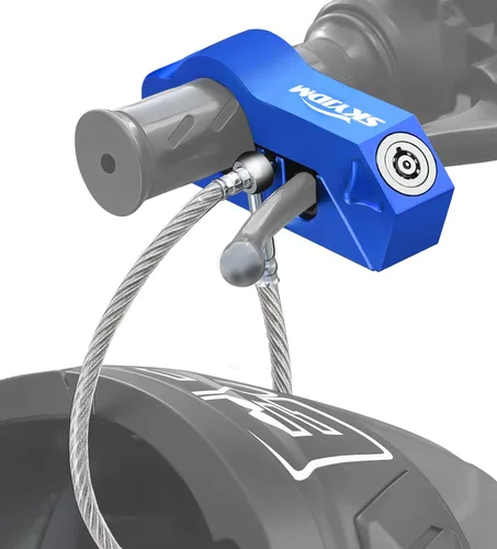 Miniatura 9 de Combo de bloqueo de motocicleta - Casco y agarre antirrobo para todas las motocicletas, bicicletas, cuatrimotos, scooters con diámetros de manillar