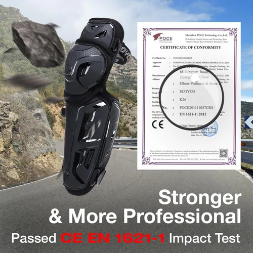 Miniatura 2 de Scoyco Rodilleras y espinilleras para motocicleta para hombres - Equipo de protección CE Nivel 1 con diseño de flexibilidad de rodilla de 45°-180°