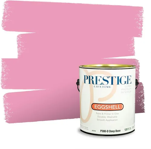 Miniatura 732 de Prestige Paints Pintura exterior e imprimación en uno, 1 galón, plano, coincidencia comparable de Valspar* Amber Rose*