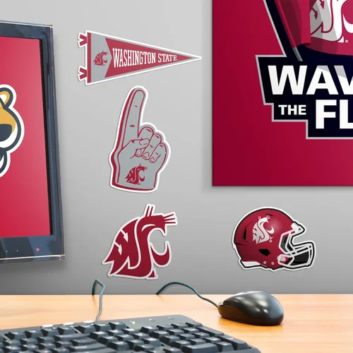Miniatura 6 de Paquete variado de calcomanías de vinilo de 8 quilates de la Universidad Estatal de Washington State University, tamaño grande, para laptop, botella