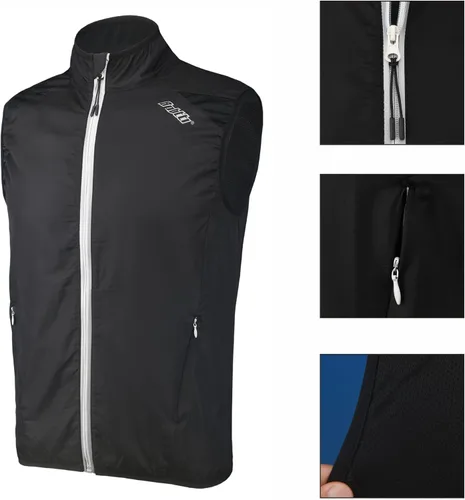 Miniatura 4 de bpbtti Chaleco de ciclismo para hombre, rompevientos sin mangas con dos bolsillos laterales (2.0), resistente al viento, transpirable y reflectante