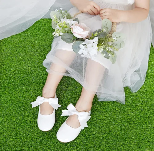 Miniatura 2 de Felix & Flora Zapatos de vestir para niña de las flores, zapatos planos de ballet para niñas, para fiestas, escuela, boda