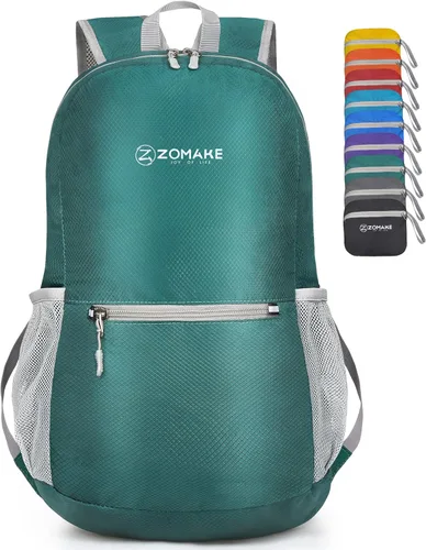 Miniatura 28 de ZOMAKE Mochila ultra ligera y compactable Mochila de senderismo resistente al agua, Mochila pequeña Mochila de camping al aire libre plegable y Negro