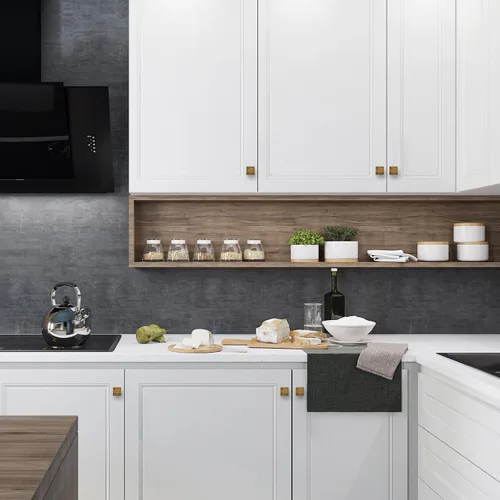 Miniatura 5 de Paquete de 30 manijas para gabinete de cocina color latón envejecido, accesorios de hardware para cajones y aparadores, manijas cuadradas