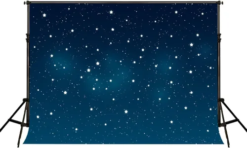 Miniatura 3 de Kate Fondos de fotografía de cielo nocturno de 10 x 6.5 pies, fondo de estrellas blancas brillantes, fondo de microfibra de fantasía para estudio