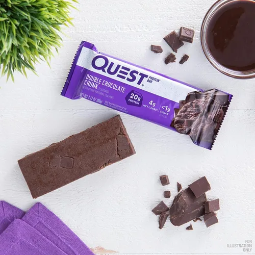 Miniatura 5 de Quest Nutrition Barras de proteína con trozos de chocolate doble, barras de 20g de proteína, 1g de azúcar, 4g de carbohidratos netos, sin gluten