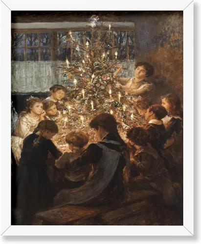 Miniatura 53 de Poster Master Impresión de pintura vintage de árbol de Navidad, póster retro de vacaciones, arte de invierno, diseño abstracto melancólico de pared
