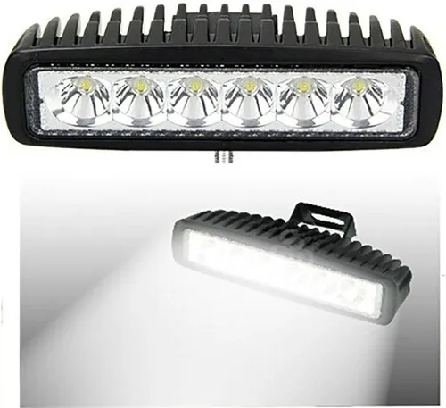 Yibid Faro de trabajo LED de 18W para motocicleta, luz delantera antiniebla para Honda Yamaha Suzuki Bobber Cafe Racer Cruiser ATV, embarcaciones,