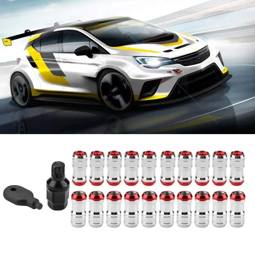 Miniatura 4 de KIMISS Tuercas de rueda de automóvil, M12 X P1.5 Tornillo para la mayoría de ruedas con 60 grados