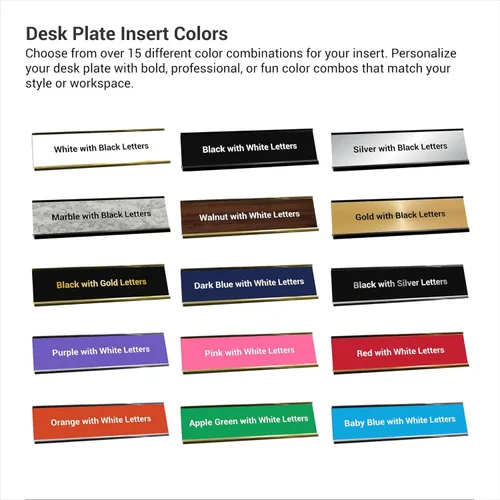 Miniatura 2 de Placa de escritorio grabada personalizada, personalizada con tu nombre y título, decoración perfecta para oficina, negocio o hogar, múltiples Rosa