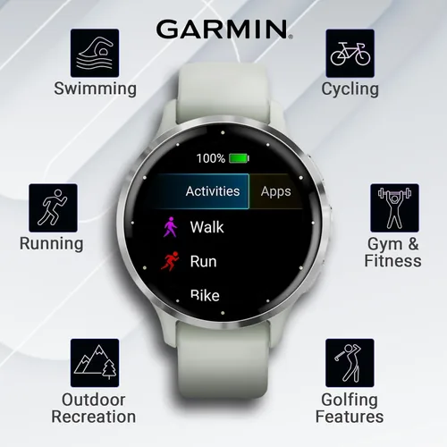 Miniatura 6 de Garmin Venu 3S Reloj inteligente con GPS, pantalla AMOLED de 1.61 pulgadas, características avanzadas de salud y fitness, hasta 10 días de batería
