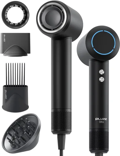 Miniatura 10 de Secador de pelo profesional con difusor para cabello rizado, secador iónico negativo de 1,312.3 ft para secado rápido, motor sin escobillas de alta