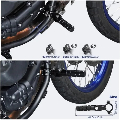 Miniatura 6 de Motorcycle Foot Pegs Rest for FZ 8 1 6 TDM 900 for Tracer 700 MT 09 FJR 1300 Motorcycle Bar Footpegs Crash 22mm 25mm 28mm Accessories