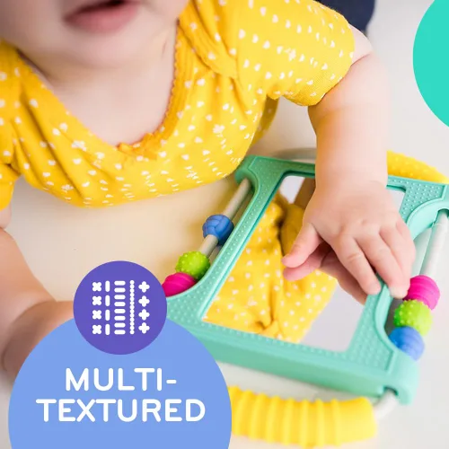 Miniatura 6 de Mobi Peeka - Juguete de actividad – Espejo de bebé boca abajo, juguetes Montessori de silicona de grado alimenticio, espejo inastillable para bebés