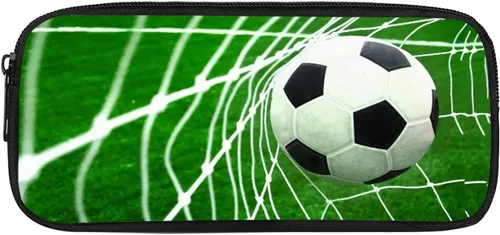 Miniatura 9 de FOR U DESIGNS Estuche para lápices de fútbol para niños, con la bandera estadounidense, con cremallera, bolsa para lápices para niños, pequeña bolsa