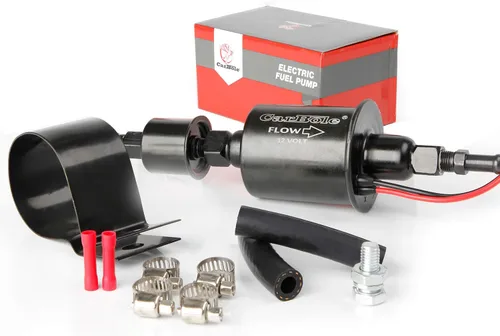 Miniatura 9 de CarBole Bomba de combustible en línea de baja presión de 12V 2-3.5 PSI, bomba eléctrica universal de gasolina y diésel para carburadores, reemplazo