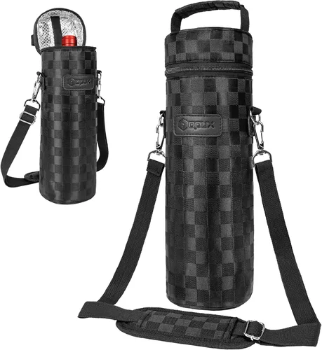 opux Bolsa de Vino para Botella Individual, Bolsa Aislada para Enfriar Vino para Viaje, Picnic, Playa con Correa de Hombro, Estuche Térmico para