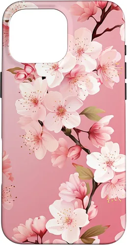 Miniatura 19 de Funda para iPhone 15 Pro Max Japón Pink Flower Sakura Florist Anime Cherry Blossom