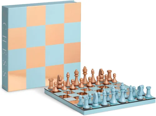 Miniatura 11 de PrintWorks Art of Chess – Juego de ajedrez de madera en blanco y negro con tablero acrílico – Elegante juego de mesa de café para adultos y familias