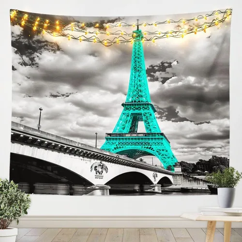 Miniatura 11 de Feelyou Tapiz para colgar en la pared de flores de cerezo para niñas, tapiz de grúa de estilo japonés amarillo y rojo, manta de pared