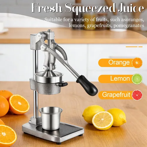 Miniatura 6 de Exprimidor manual de hierro fundido, exprimidor de limón, prensa de cítricos de grado comercial adecuada para naranjas, limones, limas y granadas